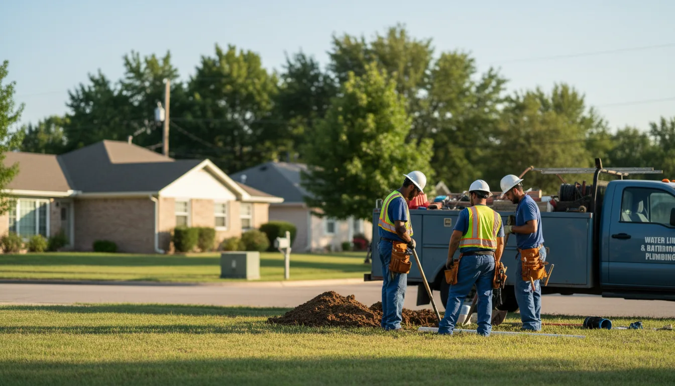 Residential water line and bathroom plumbing service in Hartsburg, MO